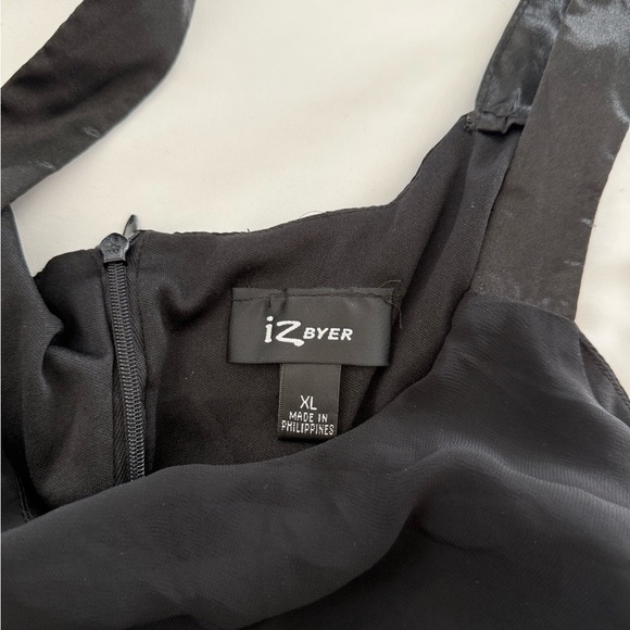 Y2K Vintage Black Ruffle Tank Top Silver Sequin Satin Strap Layered Glam Shirt - Picture 3 of 6